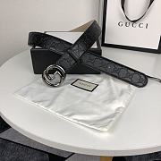 GUCCI GG SILVER BUCKLE BELT - 3