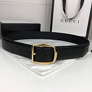 GUCCI GOLD BUCKLE BELT 449716 40mm  - 3