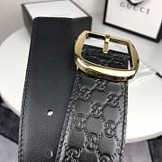 GUCCI GOLD BUCKLE BELT 449716 40mm  - 5