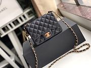 CHANEL FLAP BAG  CAVIAR BLACK GOLD MINI 17CM  - 1