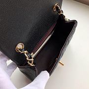 CHANEL FLAP BAG  CAVIAR BLACK GOLD MINI 17CM  - 5