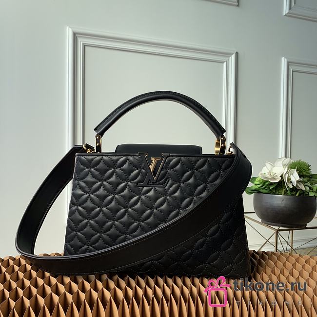 Louis Vuitton Medium Black Capucines M55366 - 31x20x11cm - 1