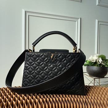Louis Vuitton Medium Black Capucines M55366 - 31x20x11cm