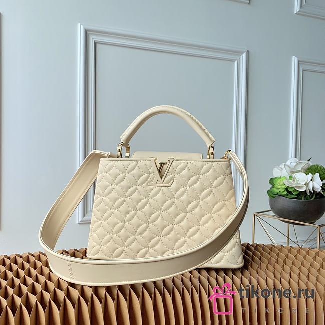 Louis Vuitton M55366 Capucines MM Beige - 27x18x9cm - 1