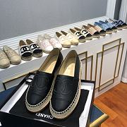 Chanel Loafers Black Leather Shoes - 5