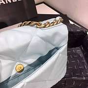 Chanel 19 Blue Lambskin Handbag 26cm - 5