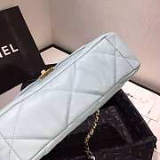 Chanel 19 Blue Lambskin Handbag 26cm - 3