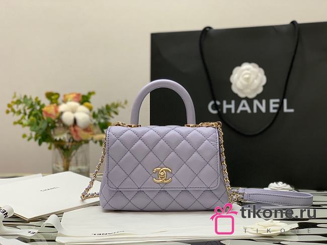 CHANEL COCO HANDLE MINI PURPLE 99003 - 1