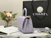 CHANEL COCO HANDLE MINI PURPLE 99003 - 6