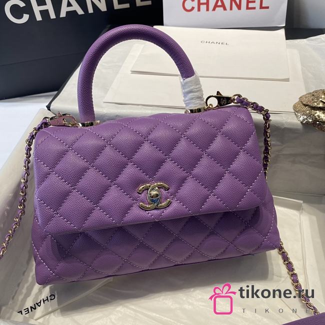 Chanel coco handle discount purple