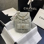 CHANEL BACKPACK GOLD HARDWARE GREY  AS1371 - 1