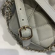 CHANEL BACKPACK GOLD HARDWARE GREY  AS1371 - 4