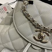 CHANEL BACKPACK GOLD HARDWARE GREY  AS1371 - 5