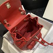 CHANEL BACKPACK GOLD HARDWARE RED AS1371 - 2