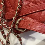 CHANEL BACKPACK GOLD HARDWARE RED AS1371 - 3