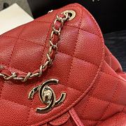 CHANEL BACKPACK GOLD HARDWARE RED AS1371 - 5