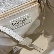 CHANEL BACKPACK GOLD HARDWARE WHITE AS1371 - 4