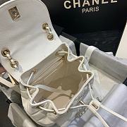 CHANEL BACKPACK GOLD HARDWARE WHITE AS1371 - 6