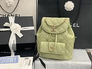 Chanel Caviar Green Leather Gold Buckle - 21.5x24x12cm - 1