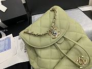 Chanel Caviar Green Leather Gold Buckle - 21.5x24x12cm - 6