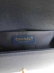 Chanel Dark Blue Medium Boy bag Calfskin 25CM - 6