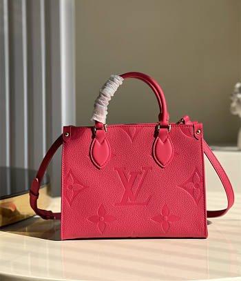 Louis Vuitton Onthego Empreinte Monogram Red Tote Bag – M45660 – 25x19x11.5cm