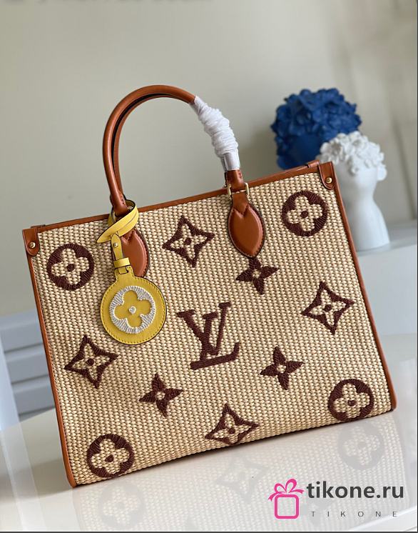 Louis Vuitton OntheGo Brown Raffia - 35×27×14 cm - 1