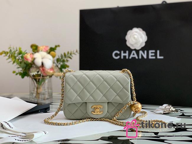 CHANEL FLAP BAG WITH BALL LAMBSKIN AS1786 17CM - 1