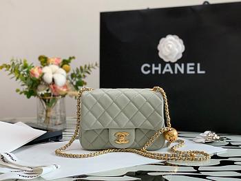 CHANEL FLAP BAG WITH BALL LAMBSKIN AS1786 17CM