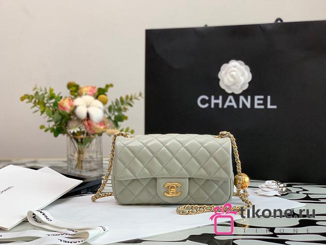 CHANEL FLAP BAG WITH BALL LAMBSKIN AS1787 20CM  - 1