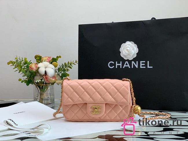 CHANEL FLAP BAG WITH BALL LAMBSKIN AS1787 20CM 02 - 1