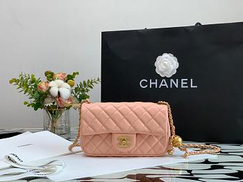 CHANEL FLAP BAG WITH BALL LAMBSKIN AS1787 20CM 02