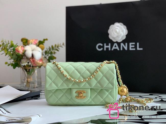 CHANEL FLAP BAG WITH BALL LAMBSKIN AS1787 20CM 03 - 1