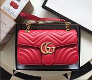 Gucci Marmont matelassé shoulder bag 26cm red - 1