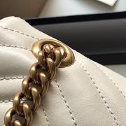 Gucci White Marmont Shoulder Bag 22cm  - 4