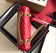 Gucci Red Marmont Shoulder Bag 22cm - 2