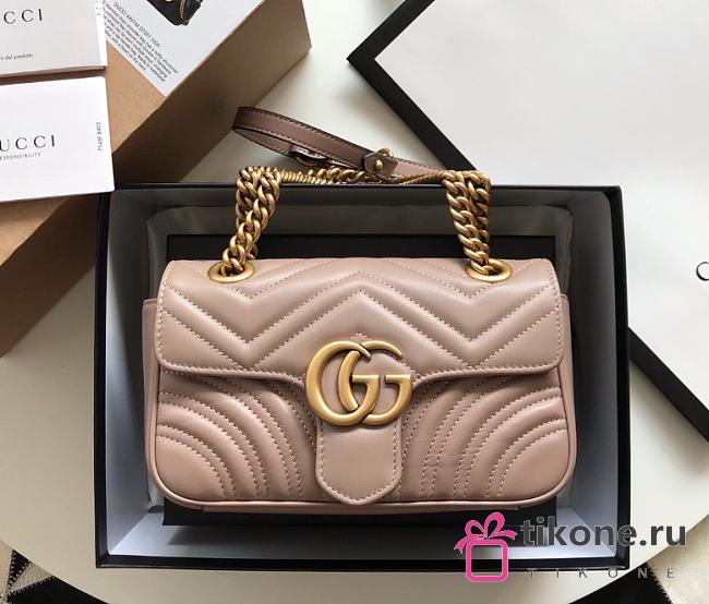 Gucci Pink Marmont Shoulder Bag 22cm  - 1