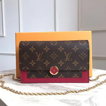 Louis Vuitton Flore Chain Wallet Cherry