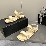 CHANEL Sandals Satin And Pearls  - 3