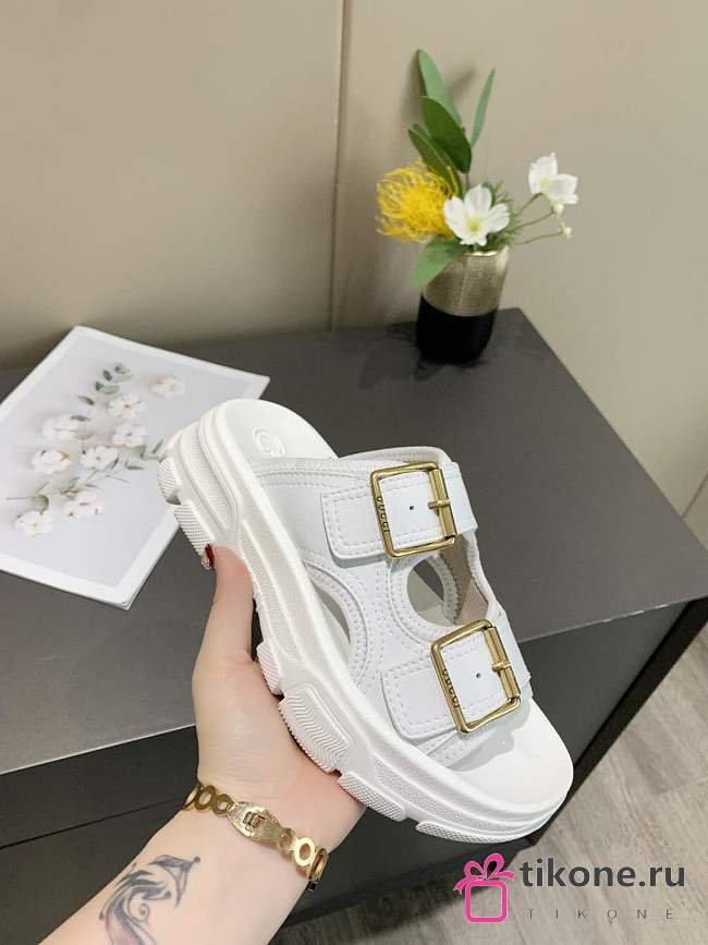 Gucci Slides White - 1