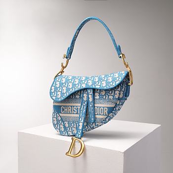 Dior Saddle Blue Bag - 25.5cm