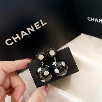 CHANEL CHANEL DOT EARRINGS BLACK