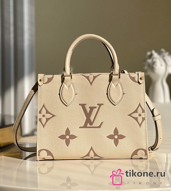 Louis Vuitton Onthego Bicolour Empreinte Monogram Creme/ Boise de Rose Tote Bag – M45654  - 1