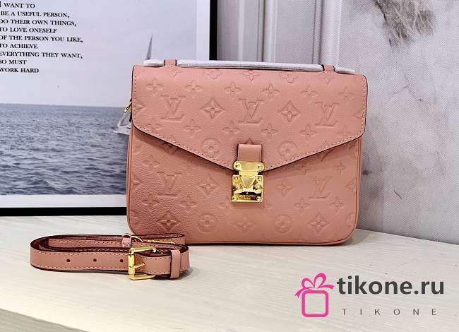 Louis Vuitton Pochette Metis Monogram Empreinte Leather Pink - M41487 - 25cm x 19cm x 9cm - 1