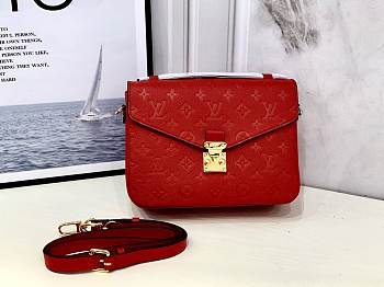 Louis Vuitton Pochette Metis Monogram Empreinte Leather Red - M41487 - 25cm x 19cm x 9cm