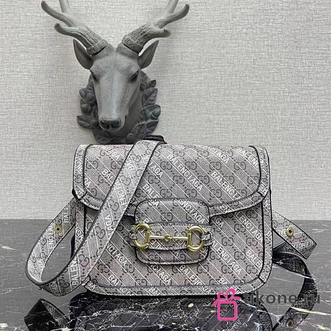 Gucci x Balenciaga Horsebit 1955 In Gray 25cm - 1