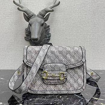 Gucci x Balenciaga Horsebit 1955 In Gray 25cm