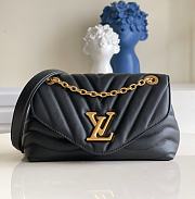 Louis Vuitton Wave V-shaped Quilted Chain Bag Black M58552  - 1