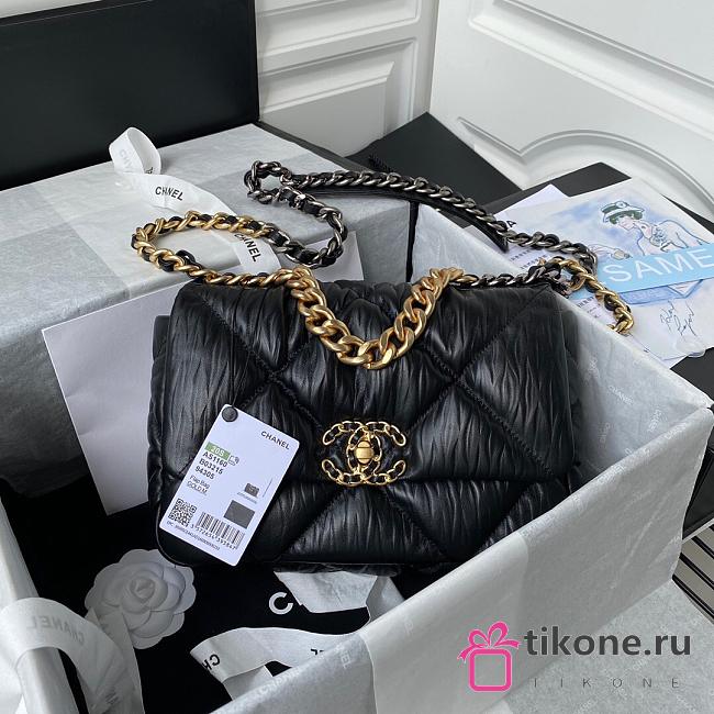 Chanel 19 Large Bag Black Lambskin 26cm - 1