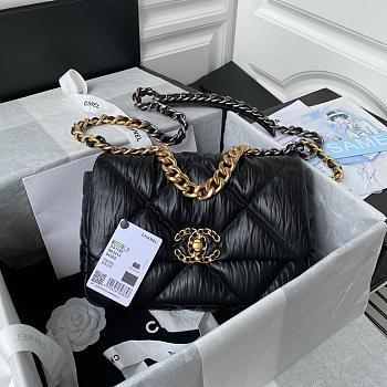Chanel 19 Large Bag Black Lambskin 26cm